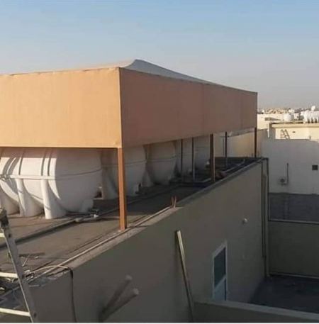 تركيب مظلات تغطيه خزانات المياه في الرياض .تغطيه خزانات مياه اسطح المنازل